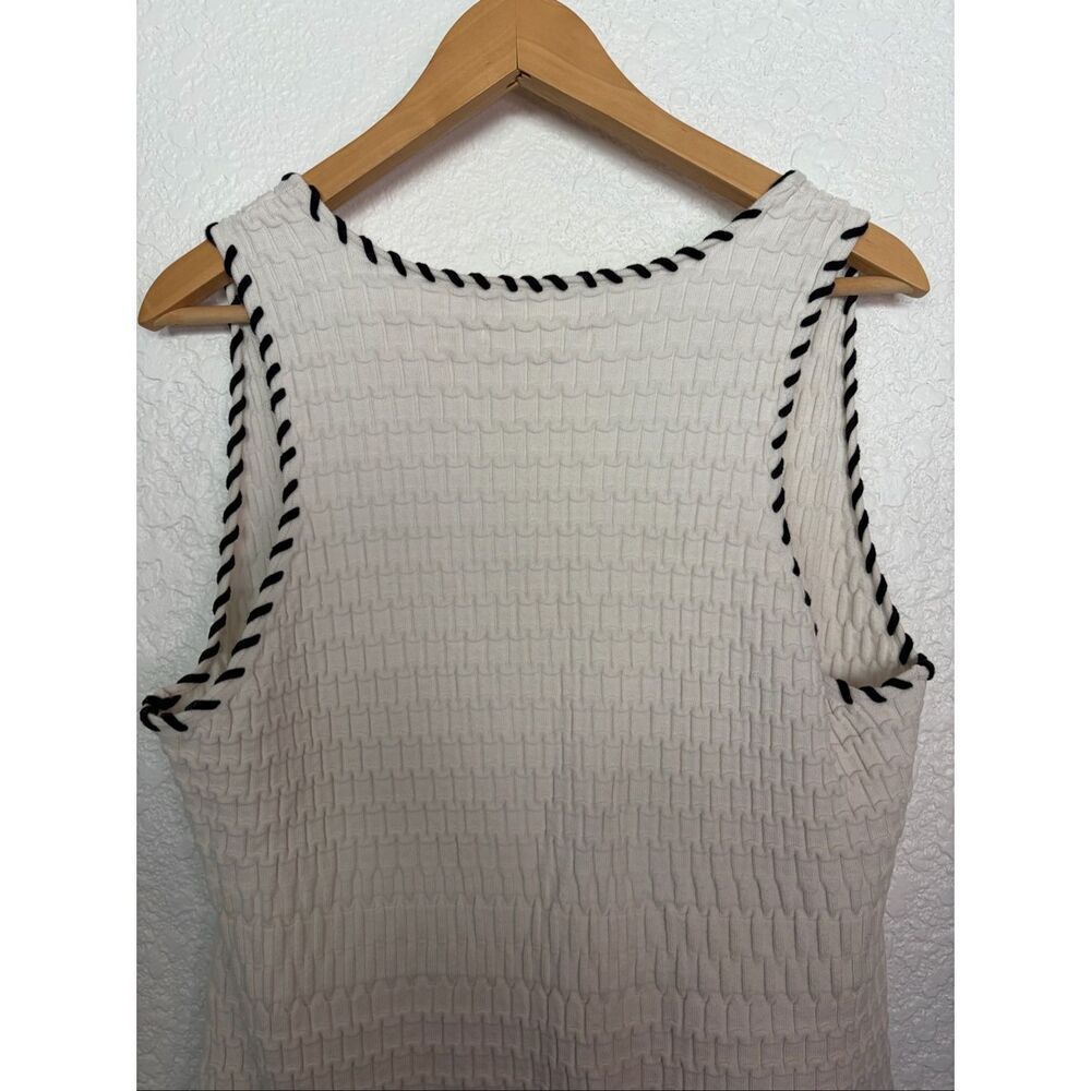 Anthropologie The Aimee Slim Ribbed Knit Midi Dress in White Size XL - Picture 8 of 12